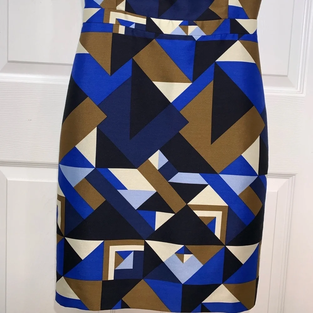 J. Crew Collection Geo Print Sheath Dress